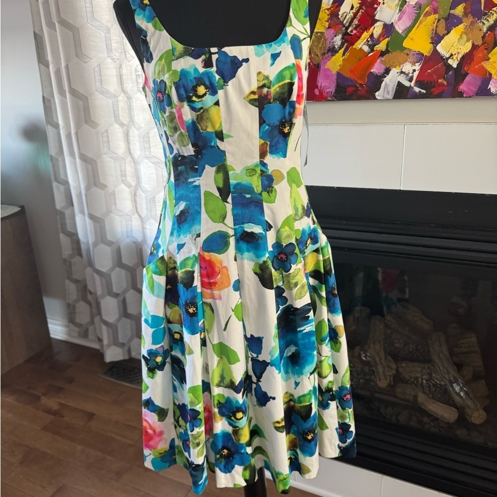 Ralph Lauren NWT Midi 86% cotton Sundress. Ptp 16” lenght 39” - Picture 4 of 10